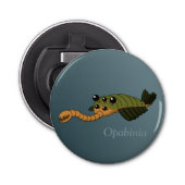 Opabinia - Prehistorisch dier Button Flesopener (Voorkant)