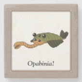 Opabinia - Prehistorisch dier Stenen Onderzetter (Voorkant)