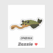 Opabinia- Prehistorisch Zeewezen Vinyl Sticker (Vel)