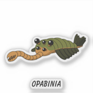 Opabinia- Prehistorisch Zeewezen Vinyl Sticker