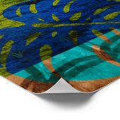 Opaeka'a Falls, Kauai Hawaiian Collage Poster (Hoek)