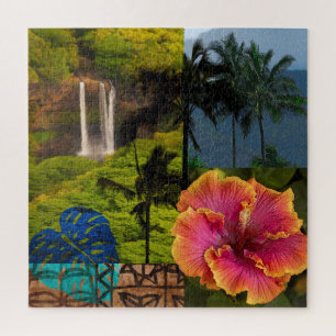 Opaeka'a Herfsten, Kauai Hawaiian Collage Legpuzzel
