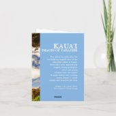 Opaeka'a Herfsten, Kauai Hawaiian Collage Notitiekaartje (Achterkant)