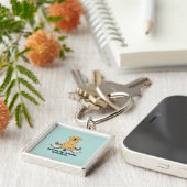 Opal Academic Dog Lover Golden Retriever Writer Sleutelhanger (Zijkant)