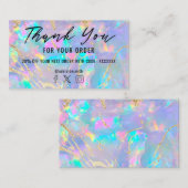 Opal achtergrond faux folie dank u visitekaartje (Voorkant / Achterkant)
