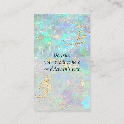 OPAL Achtergrond Prijs label Card (Achterkant)