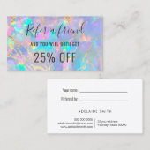 OPAL Achtergrond Verwijzings Kaart Visitekaartje (Voorkant / Achterkant)