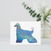 Opal Afghan Hound Briefkaart (Staand voorkant)