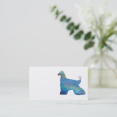 Opal Afghan Hound Visitekaartjes (Staand voorkant)