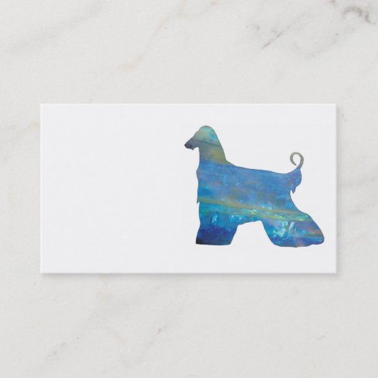 Opal Afghan Hound Visitekaartjes (Voorkant)