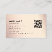 Opal Agaat Steen & Marmer QR Code Luxe Visitekaartje (Achterkant)