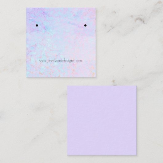 Opal Agaat Textuur Oorbellen Display Kaart Vierkante Visitekaartje (Voorkant / Achterkant)