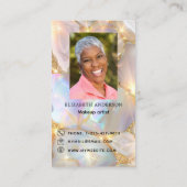 Opal agate stone logo foto Qr code social media Visitekaartje (Achterkant)