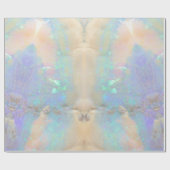 Opal Aquamarijn Blauw Kristal Kwarts Edelsteen Roc Cadeaupapier (Vlak)