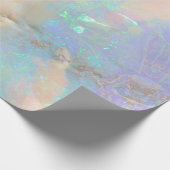 Opal Aquamarijn Blauw Kristal Kwarts Edelsteen Roc Cadeaupapier (Hoek)