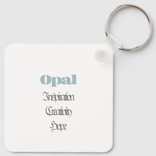 Opal Birthstone - Oktober Sleutelhanger (Achterkant)