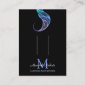 Opal Black Monogram Stylist Hair Clips Display Visitekaartje (Voorkant)