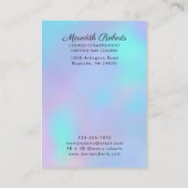 Opal Black Monogram Stylist Hair Clips Display Visitekaartje (Achterkant)