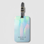 Opal Blue Blauwgroen Bagagelabel (Voorkant (verticaal))