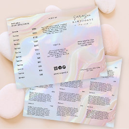Opal Brochure Elegant Shell Holografische prijslij