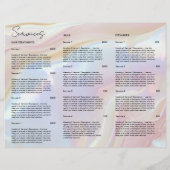 Opal Brochure Elegant Shell Holografische prijslij (Achterkant)