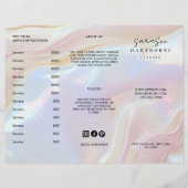 Opal Brochure Elegant Shell Holografische prijslij (Voorkant)