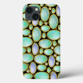 Opal Brooch Chain Pattern Luxe Case-Mate iPhone Case (Achterkant)