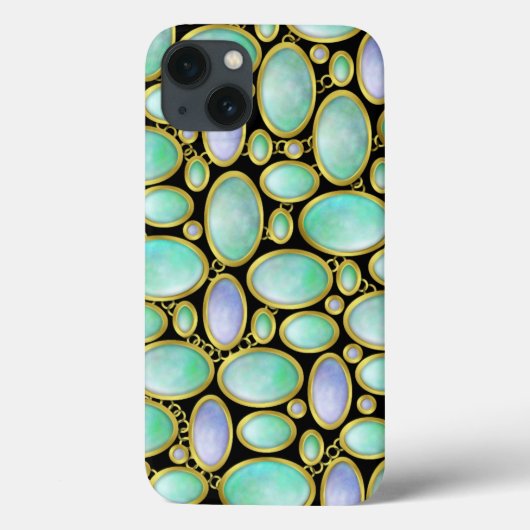 Opal Brooch Chain Pattern Luxe Case-Mate iPhone Case (Achterkant)