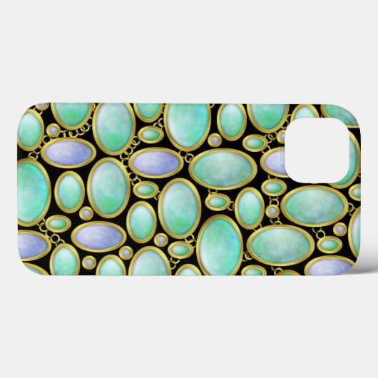 Opal Brooch Chain Pattern Luxe Case-Mate iPhone Case (Achterkant (horizontaal))