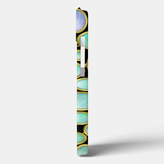 Opal Brooch Chain Pattern Luxe Case-Mate iPhone Case (Achterkant / Links)