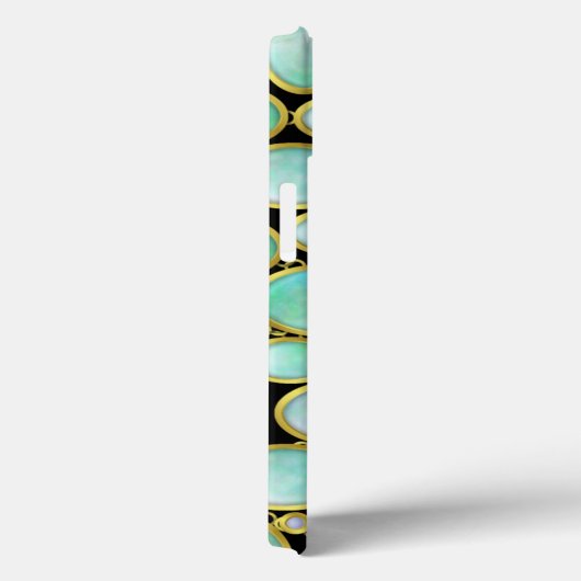 Opal Brooch Chain Pattern Luxe Case-Mate iPhone Case (Achterkant / Rechts)