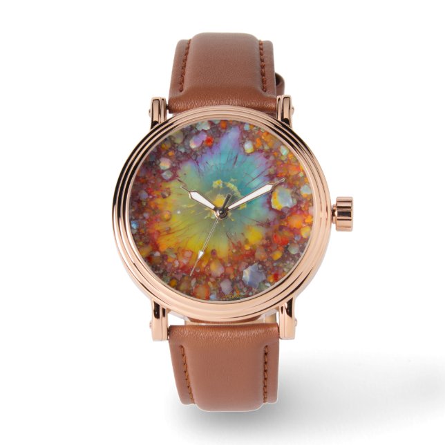 Opal burst horloge gezicht (Voorkant)