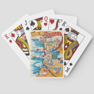 Opal Coast van Frankrijk kaarten spelen