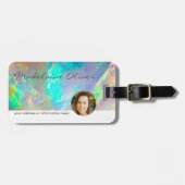 Opal Color Professioneel Modern Bagagelabel (Voorkant horizontaal)