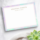 Opal colored border trendy chic post-it® notes
