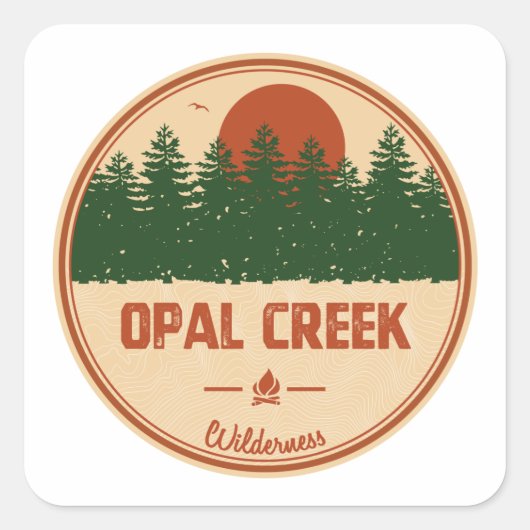 Opal Creek Wilderness Oregon Vierkante Sticker (Voorkant)