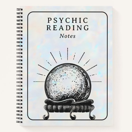 Opal Crystal Ball Psychische Medium Tarot Reader Notitieboek (Voorkant)
