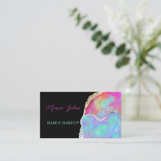 Opal Crystal Gemstone Visitekaartje (Staand voorkant)