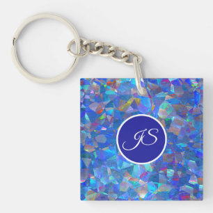 Opal Crystal gepersonaliseerde acryl Sleutelhanger