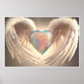 *~*~ Opal Crystal Heart Angel Wings AP78 Poster (Voorkant)
