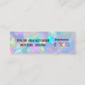 opal edelsteen Dank u mini visitekaartje (Achterkant)