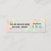 Opal Edelsteen kortingskaart Mini Visitekaartje (Achterkant)