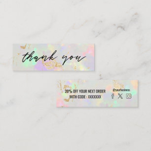 Opal Edelsteen kortingskaart Mini Visitekaartje