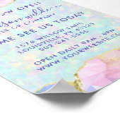 Opal edelsteen pastel bedrijfsopening poster (Hoek)