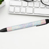 Opal Edelsteen Pastel Irides Zakelijk Zwarte Inkt Pen