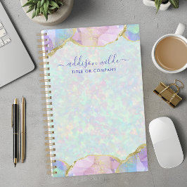 Opal Edelsteen Pastel Iridescente Zakelijke Stijl Planner