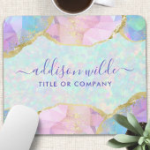 Opal edelsteen pastel iriserende salonbedrijf muismat