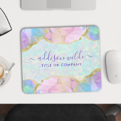 Opal edelsteen pastel iriserende salonbedrijf muismat