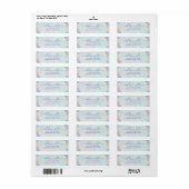 Opal edelsteen pastel moderne retouradres sticker (Full Sheet)