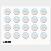Opal edelsteen pastel zakelijke bedankje ronde sticker (Vel)